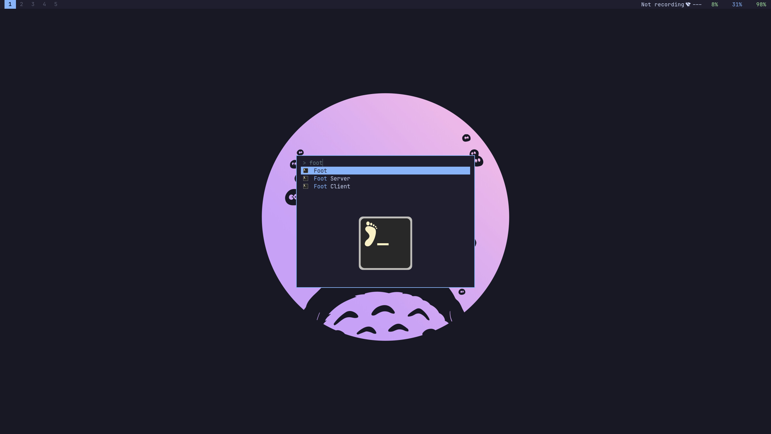 Fuzzel with a search query